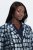 Ulla Popken 843937 Blazer texturé imprimé Bleu marine - Blazers - Blazers grande taille pour femme