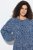 Ulla Popken 844594 Robe mi-longue fleurie Bleu marine - Robes midi - Robes midi grande taille