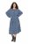 Ulla Popken 844594 Robe mi-longue fleurie Bleu marine - Robes midi - Robes midi grande taille