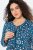 Ulla Popken 844722 Robe sweat imprimée Pétrole - Robes sweat - 
