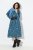 Ulla Popken 844722 Robe sweat imprimée Pétrole - Robes sweat - 