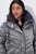 Ulla Popken 844764 Manteau matelassé HYPRAR à reflets métallisés Anthracite - Manteaux - Manteaux femme grande taille