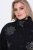 Ulla Popken 844839 Veste courte brodée de flocons Bleu marine - Vestes - Vestes femme grande taille