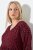Ulla Popken 844945 Robe en jersey trapèze à col V Prune - Robes en jersey - 