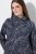 Ulla Popken 844993 Robe sweat imprimée Bleu marine - Robes sweat - 