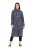 Ulla Popken 844993 Robe sweat imprimée Bleu marine - Robes sweat - 