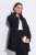 Ulla Popken 845026 Surchemise à texture zébrée Noir - Vestes - Vestes femme grande taille
