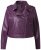 Ulla Popken 845121 Veste biker en similicuir Prune - Vestes - Vestes femme grande taille