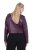 Ulla Popken 845121 Veste biker en similicuir Prune - Vestes - Vestes femme grande taille