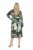 Ulla Popken 845122 Robe mi-longue imprimée à poches Turquoise - Robes midi - Robes midi grande taille