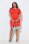 Ulla Popken 845150 Robe moulante à manches courtes Rouge - Robes - Robes pour toutes les tailles