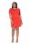 Ulla Popken 845150 Robe moulante à manches courtes Rouge - Robes - Robes pour toutes les tailles