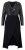 Ulla Popken 845151 Robe rayée à col V Noir - Robes de soirée - Robes de soirée grande taille