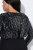Ulla Popken 845151 Robe rayée à col V Noir - Robes de soirée - Robes de soirée grande taille