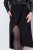 Ulla Popken 845151 Robe rayée à col V Noir - Robes de soirée - Robes de soirée grande taille