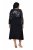 Ulla Popken 845151 Robe rayée à col V Noir - Robes de soirée - Robes de soirée grande taille