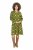 Ulla Popken 845190 Robe en jersey fleurie Turquoise - Robes en jersey - 