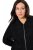 Ulla Popken 845262 Veste teddy Noir - Vestes - Vestes femme grande taille