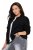 Ulla Popken 845262 Veste teddy Noir - Vestes - Vestes femme grande taille