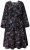Ulla Popken 845287 Robe mi-longue imprimée Noir - Robes midi - Robes midi grande taille