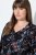 Ulla Popken 845287 Robe mi-longue imprimée Noir - Robes midi - Robes midi grande taille