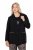 Ulla Popken 845336 Blazer stretch oversize à deux boutons Noir - Blazers - Blazers grande taille pour femme