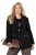 Ulla Popken 845336 Blazer stretch oversize à deux boutons Noir - Blazers - Blazers grande taille pour femme