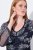 Ulla Popken 845366 Robe à sequins fleurie Bleu marine - Robes de soirée - Robes de soirée grande taille