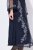 Ulla Popken 845366 Robe à sequins fleurie Bleu marine - Robes de soirée - Robes de soirée grande taille