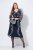Ulla Popken 845366 Robe à sequins fleurie Bleu marine - Robes de soirée - Robes de soirée grande taille