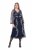 Ulla Popken 845366 Robe à sequins fleurie Bleu marine - Robes de soirée - Robes de soirée grande taille