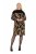 Ulla Popken 845378 Robe en maille à imprimé animal Beige - Robes de soirée - Robes de soirée grande taille