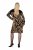 Ulla Popken 845378 Robe en maille à imprimé animal Beige - Robes de soirée - Robes de soirée grande taille