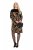 Ulla Popken 845378 Robe en maille à imprimé animal Beige - Robes de soirée - Robes de soirée grande taille