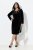 Ulla Popken 845573 Robe en velours à manches longues Noir - Robes de soirée - Robes de soirée grande taille