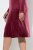 Ulla Popken 845573 Robe en velours à manches longues Bordeaux - Robes de soirée - Robes de soirée grande taille