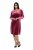 Ulla Popken 845573 Robe en velours à manches longues Bordeaux - Robes de soirée - Robes de soirée grande taille