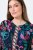 Ulla Popken 845649 Robe en mousseline fleurie Bleu marine - Robes midi - Robes midi grande taille