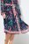 Ulla Popken 845649 Robe en mousseline fleurie Bleu marine - Robes midi - Robes midi grande taille