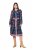 Ulla Popken 845649 Robe en mousseline fleurie Bleu marine - Robes midi - Robes midi grande taille