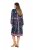 Ulla Popken 845649 Robe en mousseline fleurie Bleu marine - Robes midi - Robes midi grande taille
