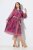 Ulla Popken 845649 Robe mi-longue à manches longues Rouge baie - Robes midi - Robes midi grande taille
