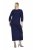 Ulla Popken 845705 Robe en jersey Bleu marine - Robes midi - Robes midi grande taille