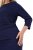 Ulla Popken 845705 Robe en jersey Bleu marine - Robes midi - Robes midi grande taille