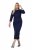 Ulla Popken 845705 Robe en jersey Bleu marine - Robes midi - Robes midi grande taille