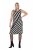 Ulla Popken 845784 Robe en maille rayée Noir - Robes d'été - Robes d'été grande taille