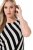 Ulla Popken 845784 Robe en maille rayée Noir - Robes d'été - Robes d'été grande taille