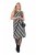 Ulla Popken 845784 Robe en maille rayée Noir - Robes d'été - Robes d'été grande taille