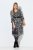 Ulla Popken 845825 Robe mi-longue fleurie à manches 3/4 Noir - Robes midi - Robes midi grande taille