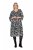 Ulla Popken 845825 Robe mi-longue fleurie à manches 3/4 Noir - Robes midi - Robes midi grande taille